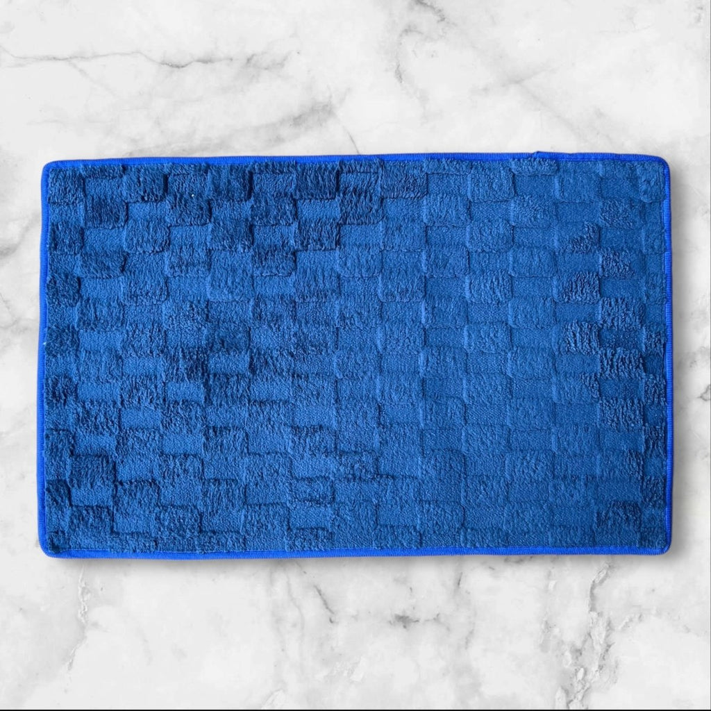 1PC Soft Embossed Bathroom Mat - Check Design - Style Phase Home