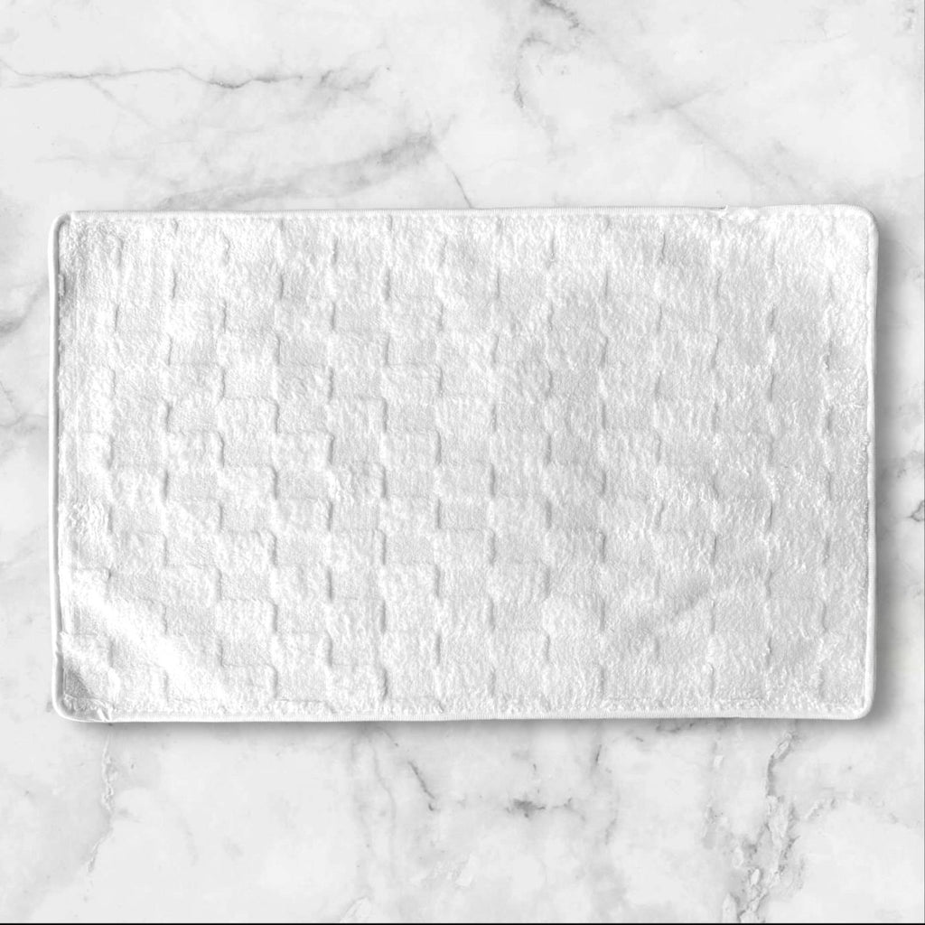 1PC Soft Embossed Bathroom Mat - Check Design - Style Phase Home