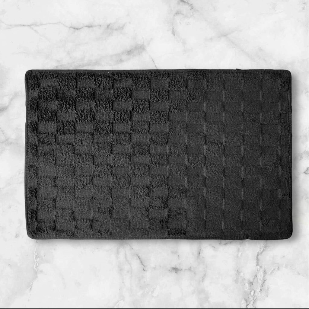 1PC Soft Embossed Bathroom Mat - Check Design - Style Phase Home