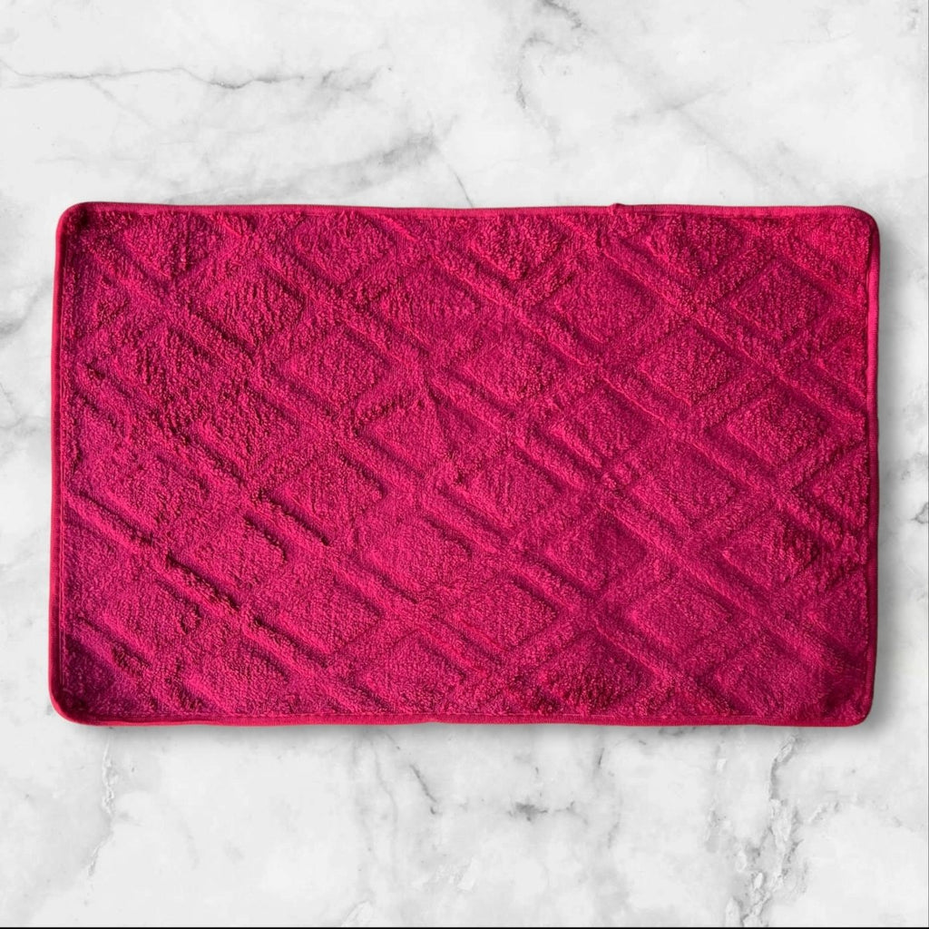 1PC Soft Embossed Bathroom Mat - Diamond Design - Style Phase Home