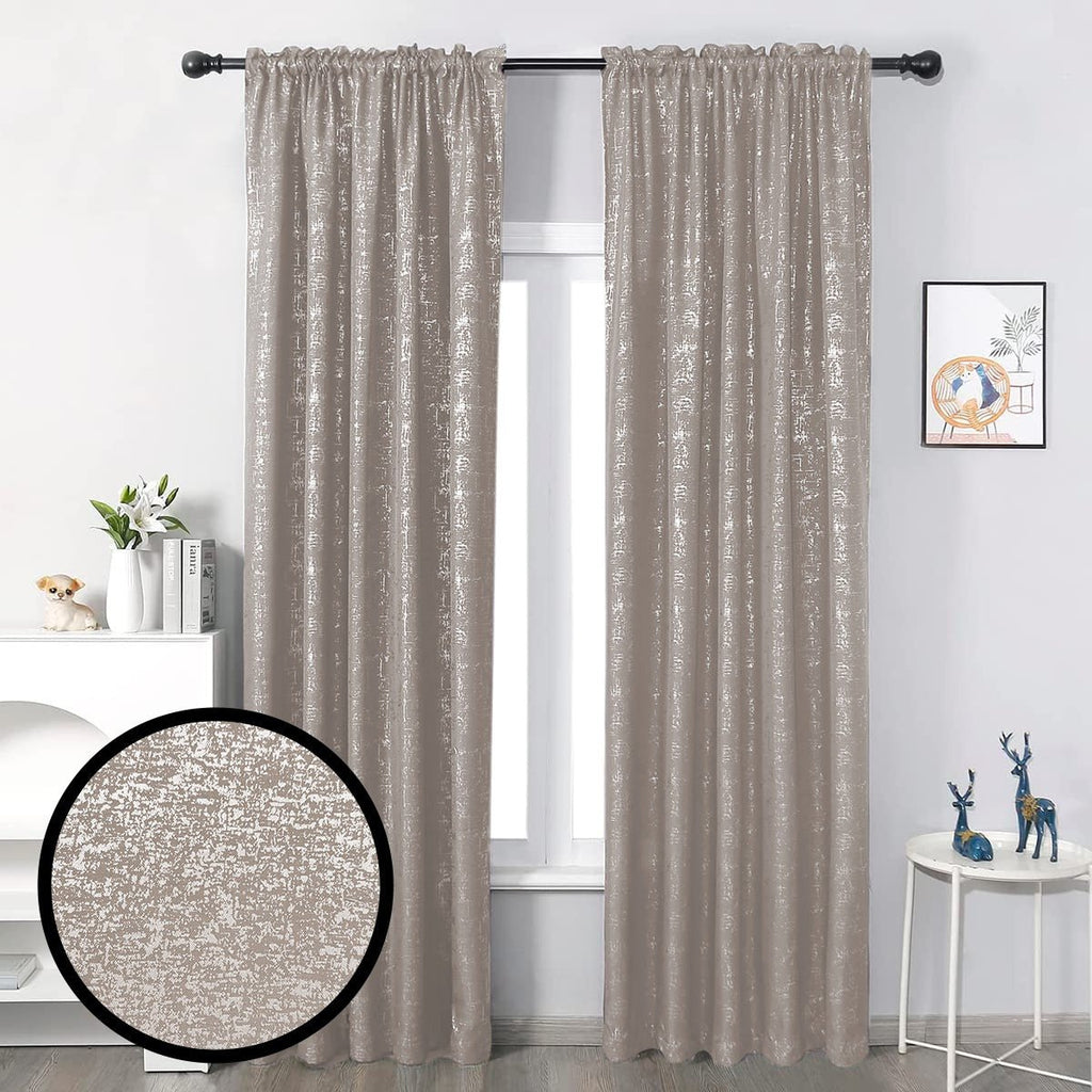 2 Pack Dobby Taped Unlined Textured Curtain - 140 x 218 cm - Style Phase Home