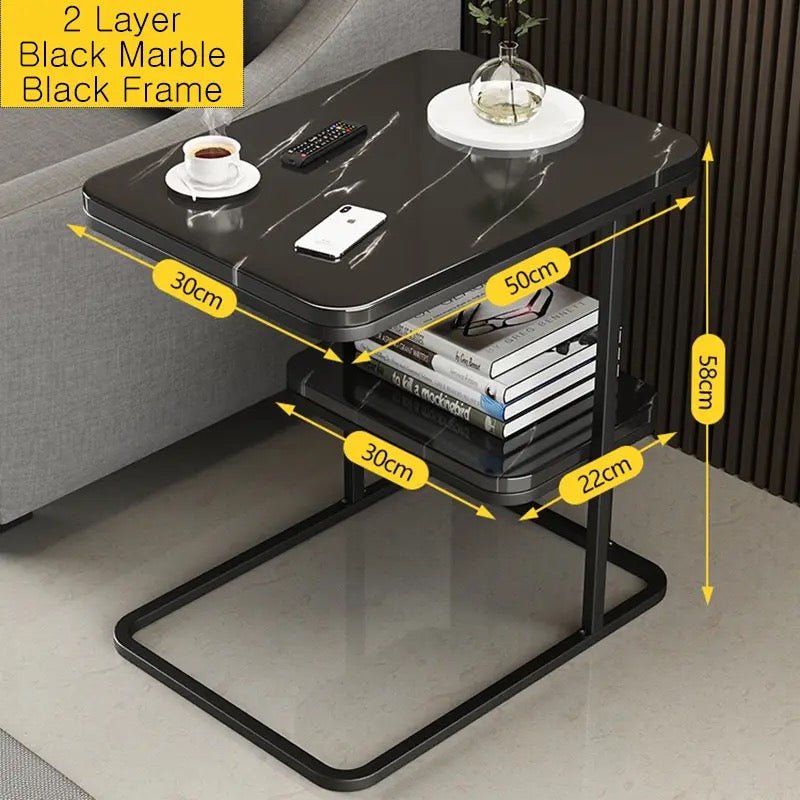 2 Tier Modern Marble Side Table - Style Phase Home