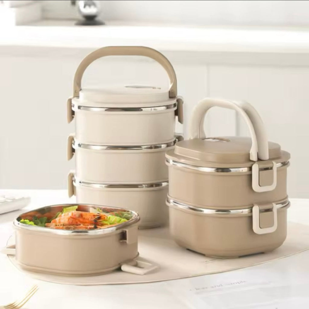 3 Tier Insulated Stainless Steel Lunch Box – 2100ML - Style Phase Home