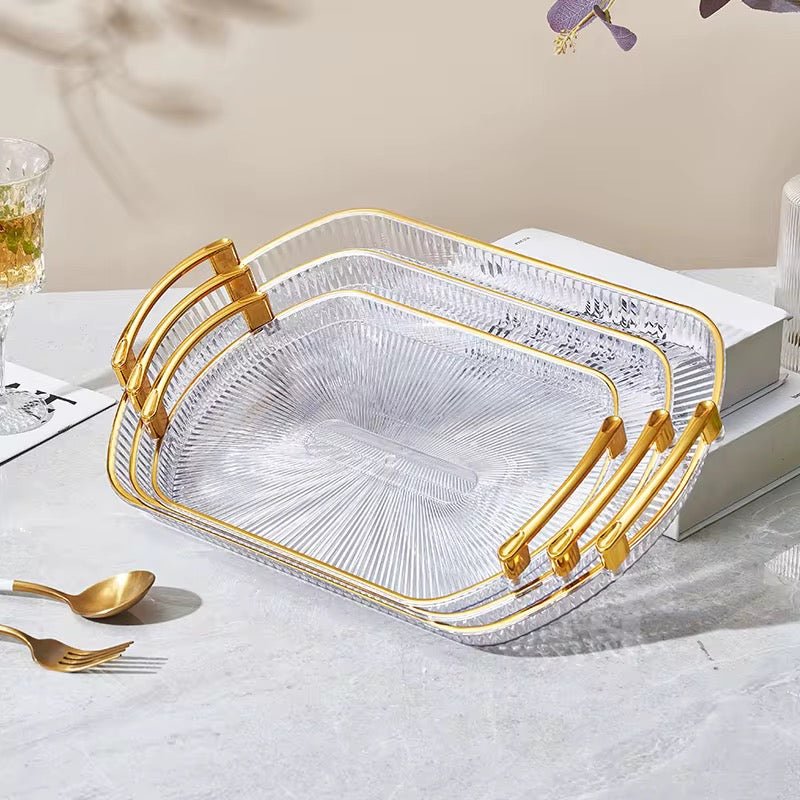 3PC Exquisite Acrylic Serving Tray Set - Style Phase Home