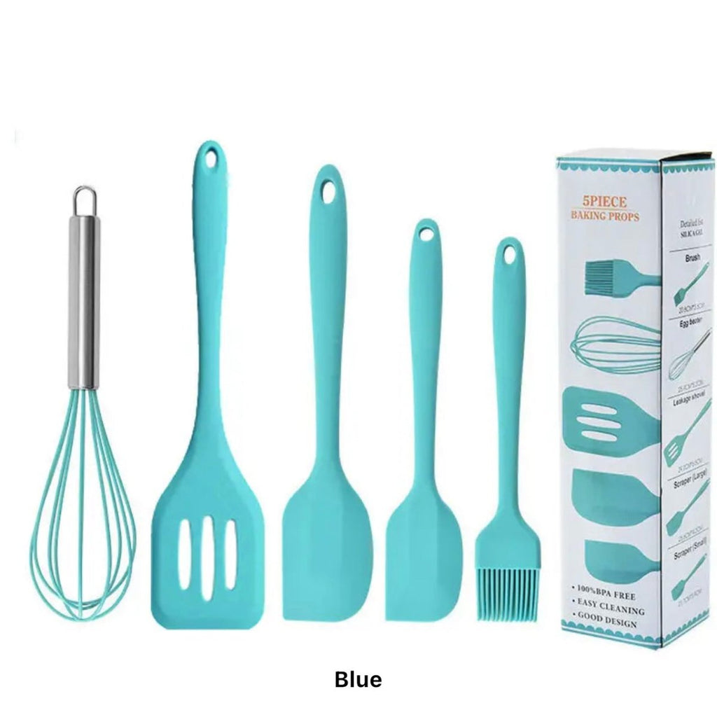 5 Piece Silicone Utensil Set - Style Phase Home