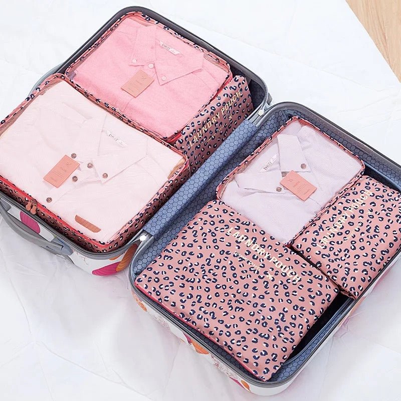 6PC Printed Travel Packing Cube Set - Style Phase Home