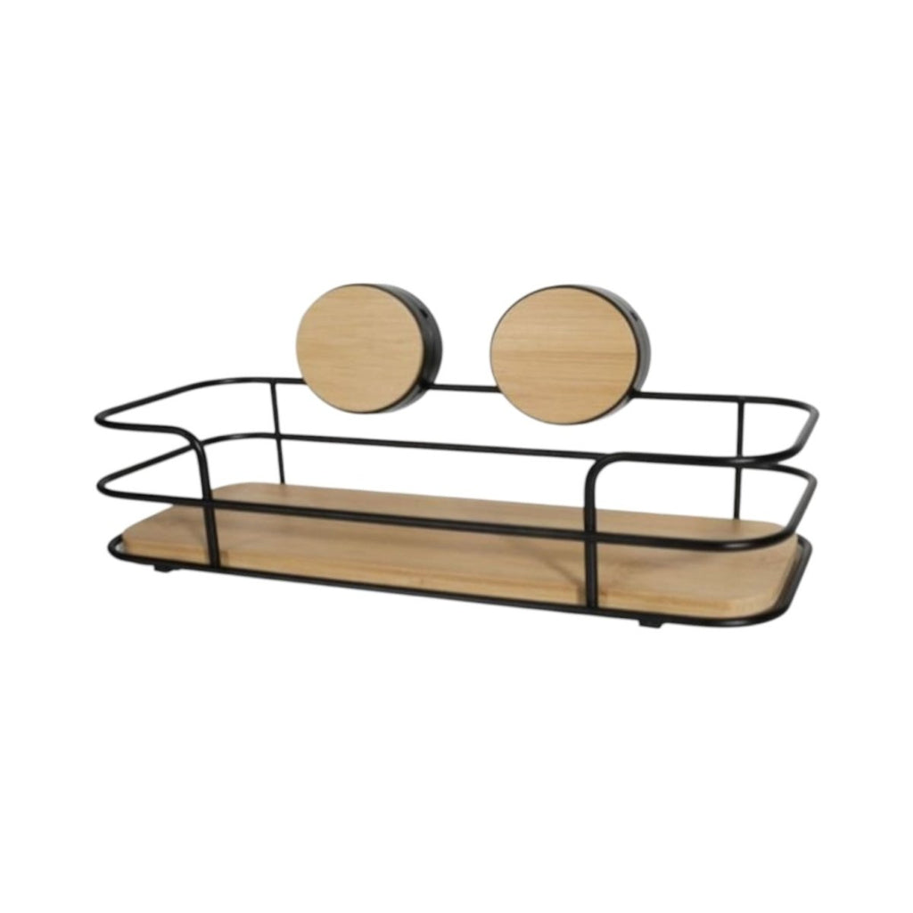 Bathlux Bamboo Suction Bathroom Storage Rack 28cm - Style Phase Home