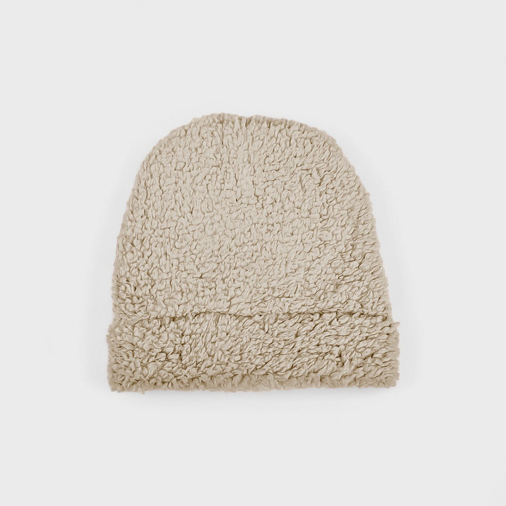 Beige Sherpa Fleece Beanie - Style Phase Home