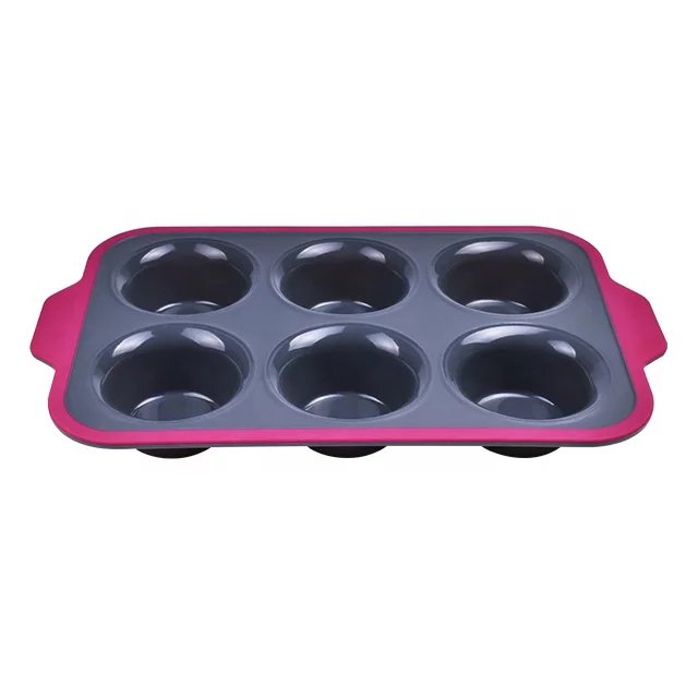 Danny Home 6 Cup Silicone Muffin Pan - Reinforced Frame - Style Phase Home