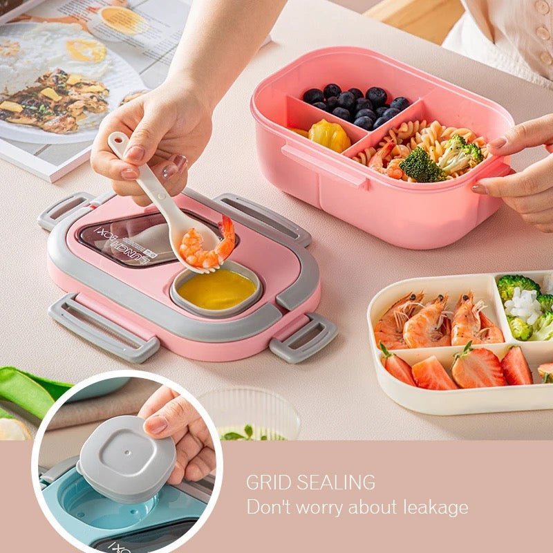 Double Layer Dual Compartment Bento Lunchbox - 1200ml - Style Phase Home