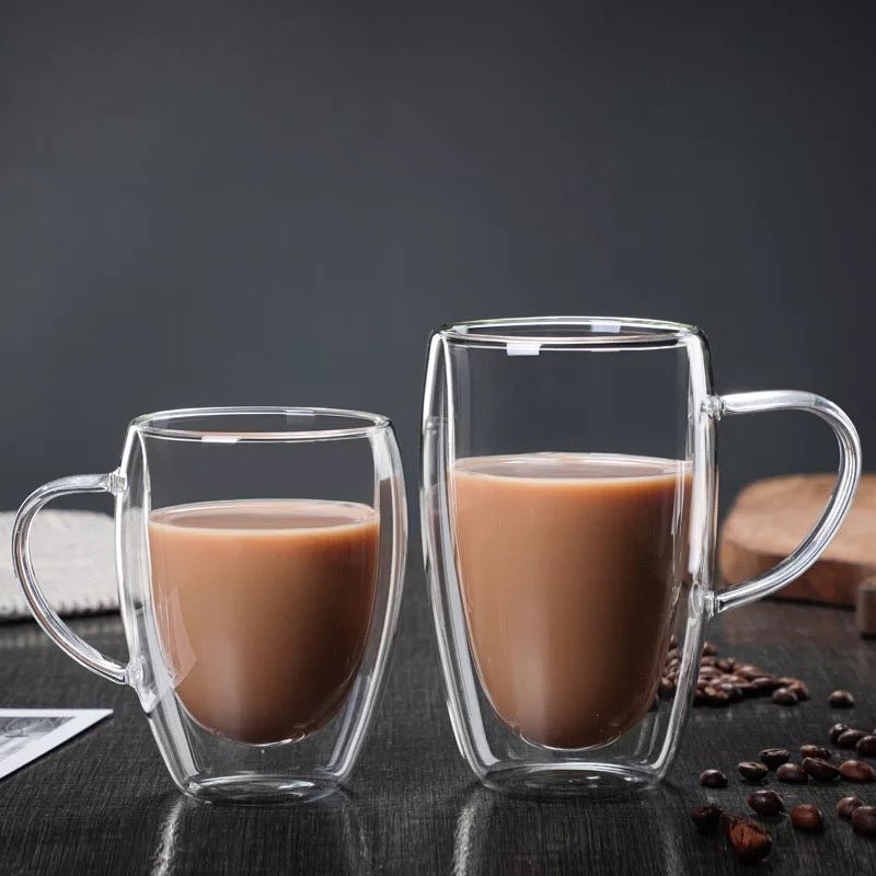 Double Wall Glass Mug With Handle - Style Phase Home