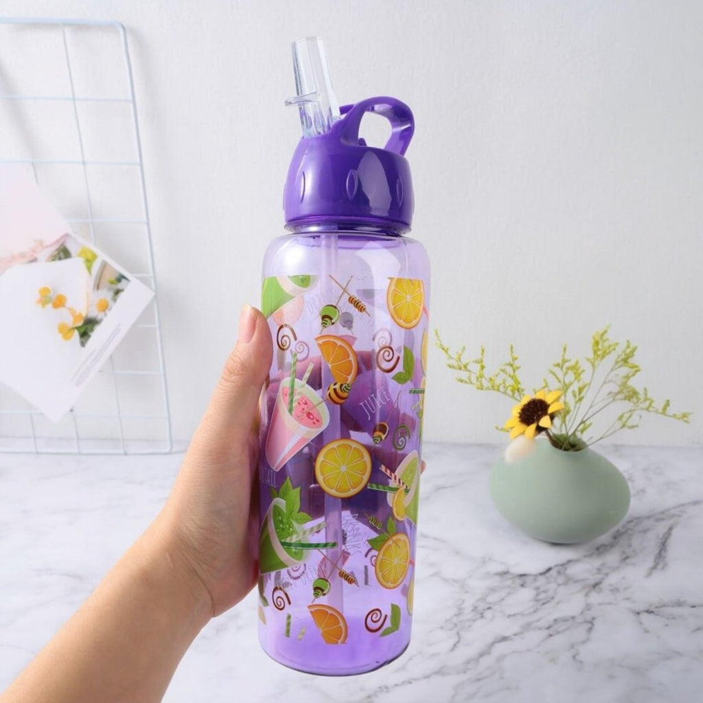 Fruity Straw Water Bottle - 500 ml - Style Phase Home