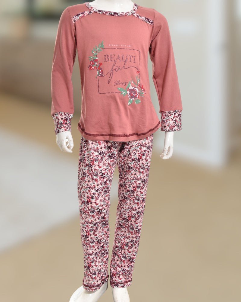 Girls Beauty Sleep Print Mink Pyjama - Style Phase Home