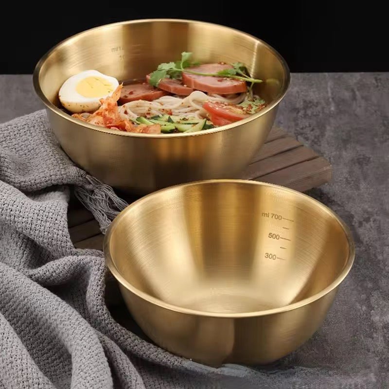 Gold Stainless Steel Mixing Bowl - Style Phase Home