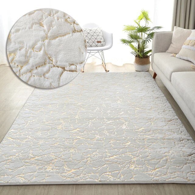 Marble Faux Fur Rug - 140 x 200 cm - Style Phase Home