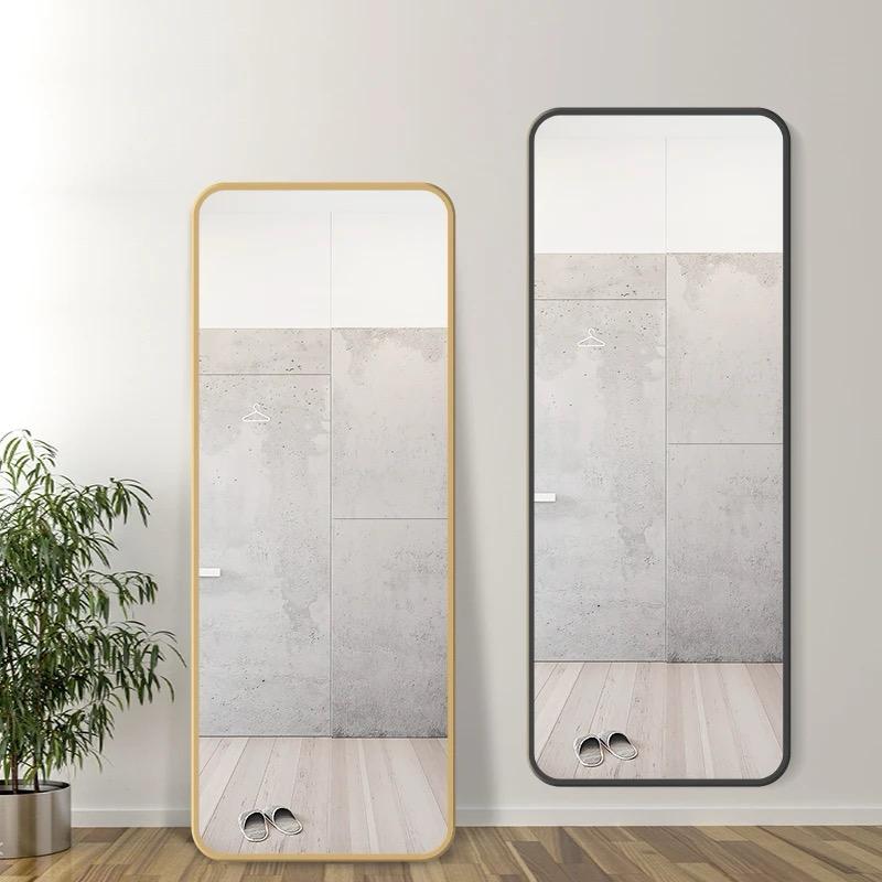 Modern Gold Frame Mirror - Rectangle - 100 x 35 cm - Style Phase Home