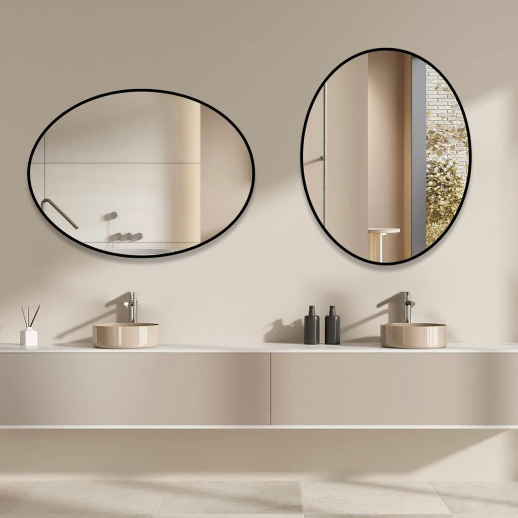 Modern Oval Frame Mirror - 80 x 60 cm - Style Phase Home