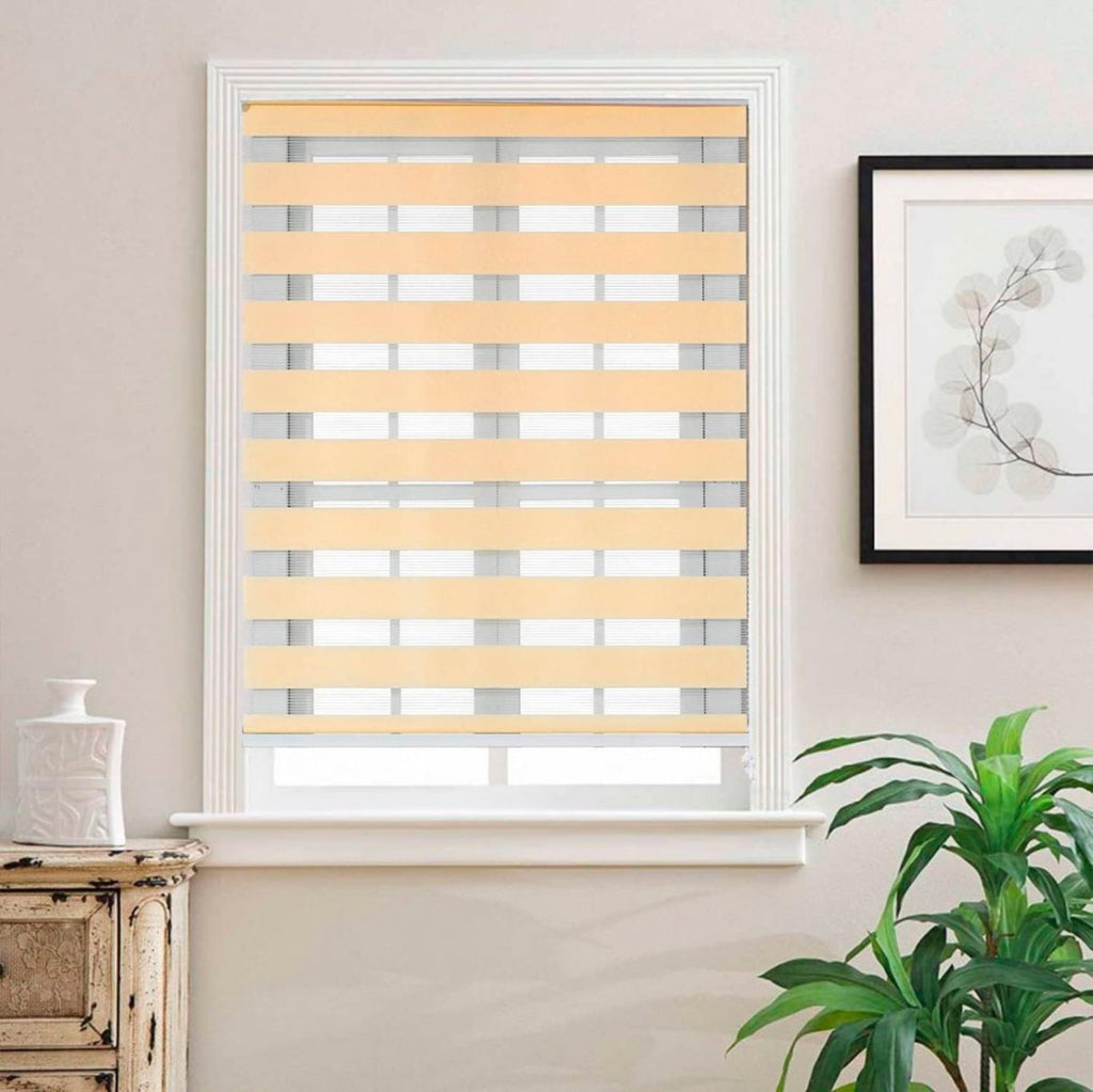 Modern Roller Zebra Blinds - Cream - Style Phase Home