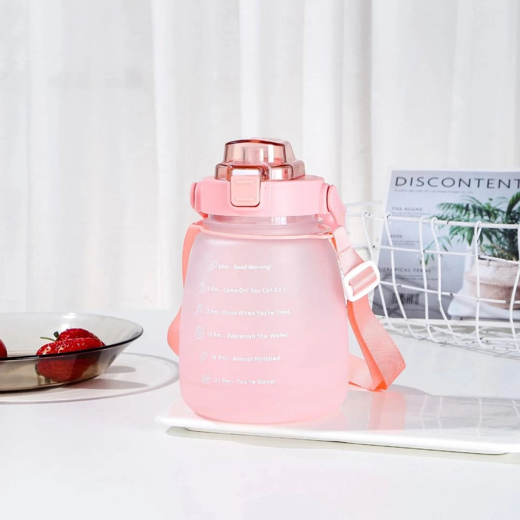 Motivational Strap Water Bottle - 1300 ml - Style Phase Home