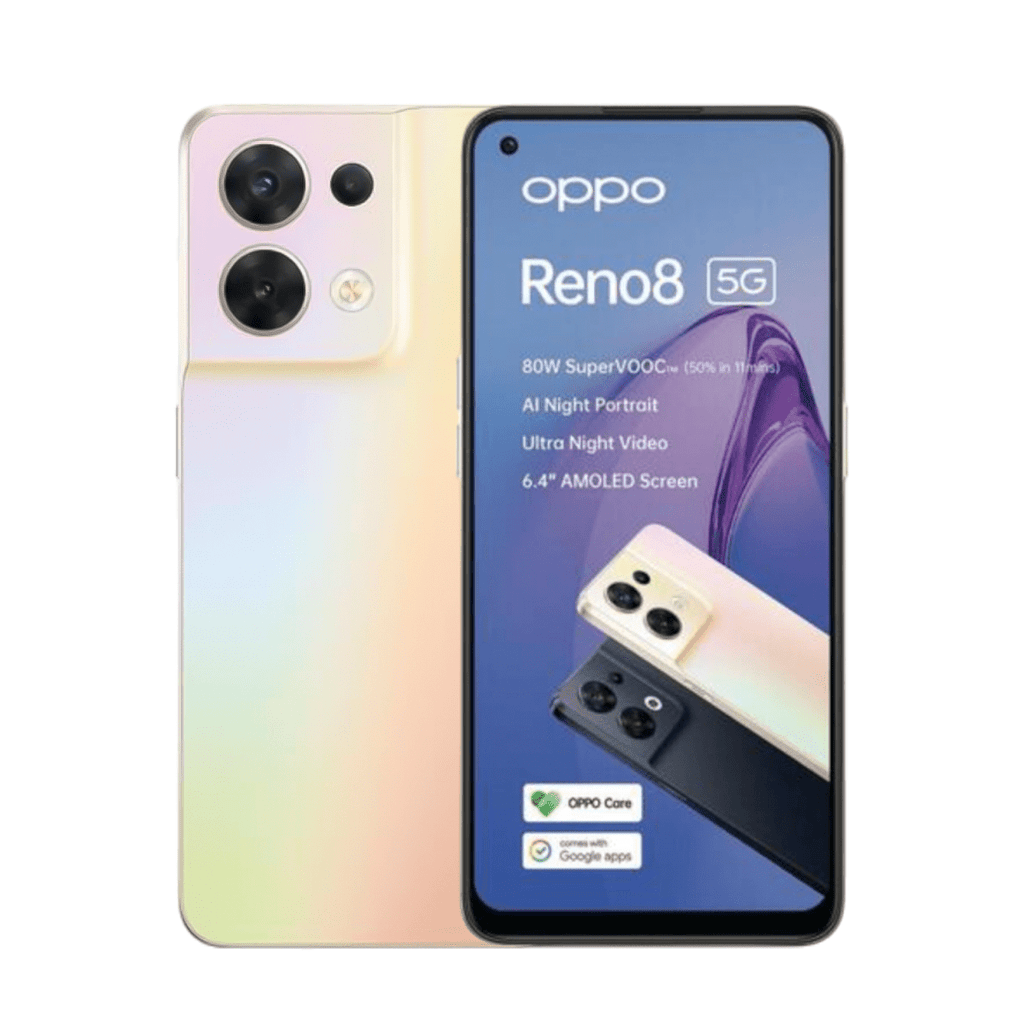 Oppo Reno8 5G 6.43" 90Hz 8/256GB 50MP - Shimmer Gold - Certified Refurbished - Style Phase Home