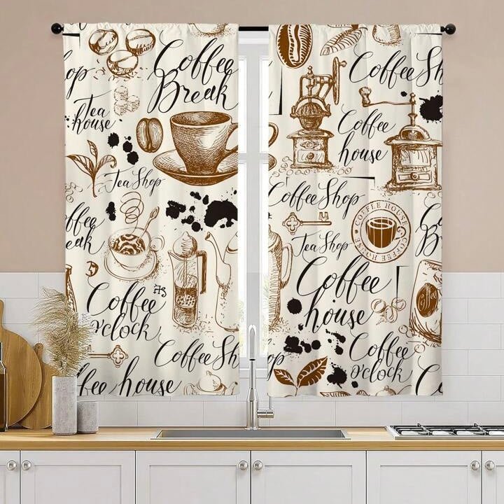 Printed Cafe Curtain - 230 cm x 120 cm - Style Phase Home