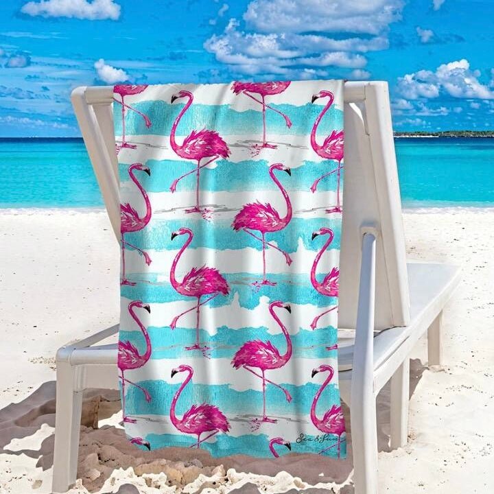 Printed Microfibre Beach Towel - 140 x 70 cm - Style Phase Home