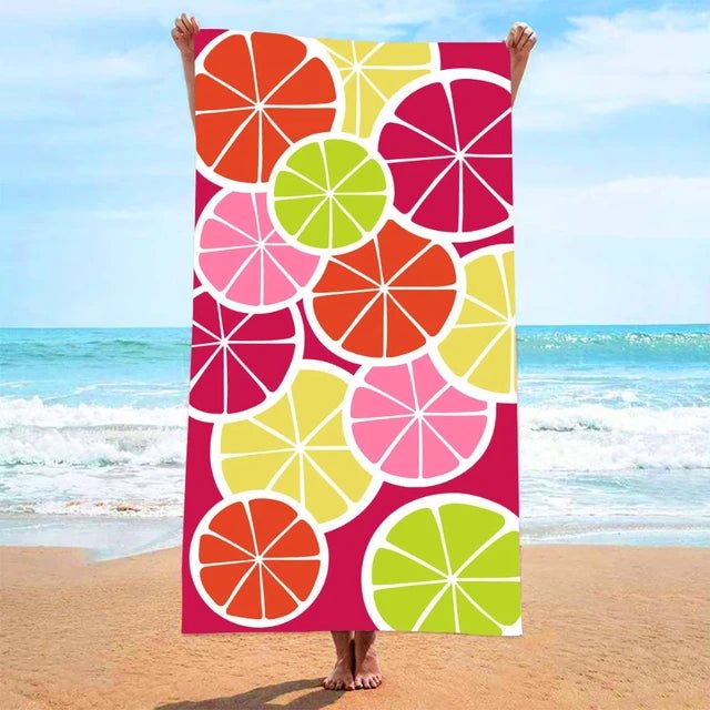 Printed Microfibre Beach Towel - 140 x 70 cm - Style Phase Home