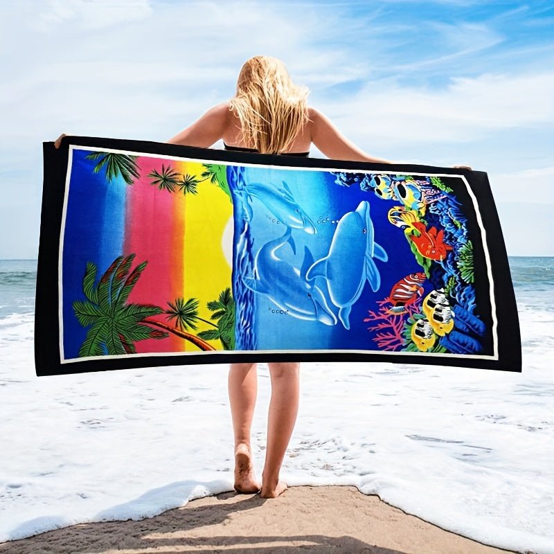 Printed Microfibre Beach Towel - 140 x 70 cm - Style Phase Home