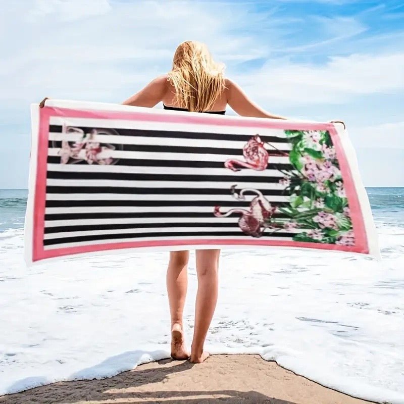 Printed Microfibre Beach Towel - 140 x 70 cm - Style Phase Home