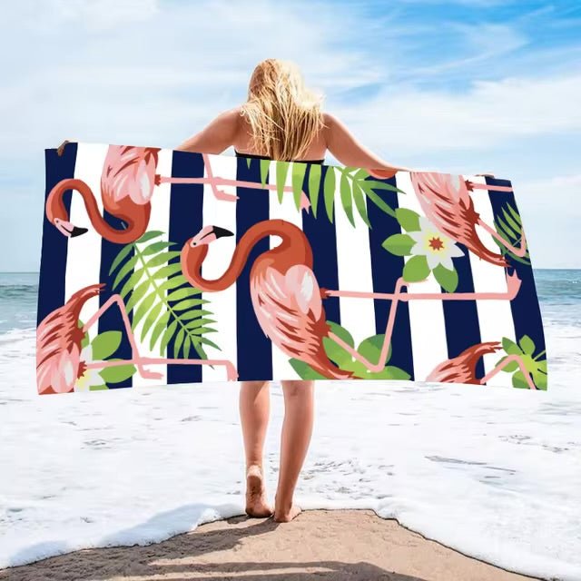 Printed Microfibre Beach Towel - 140 x 70 cm - Style Phase Home