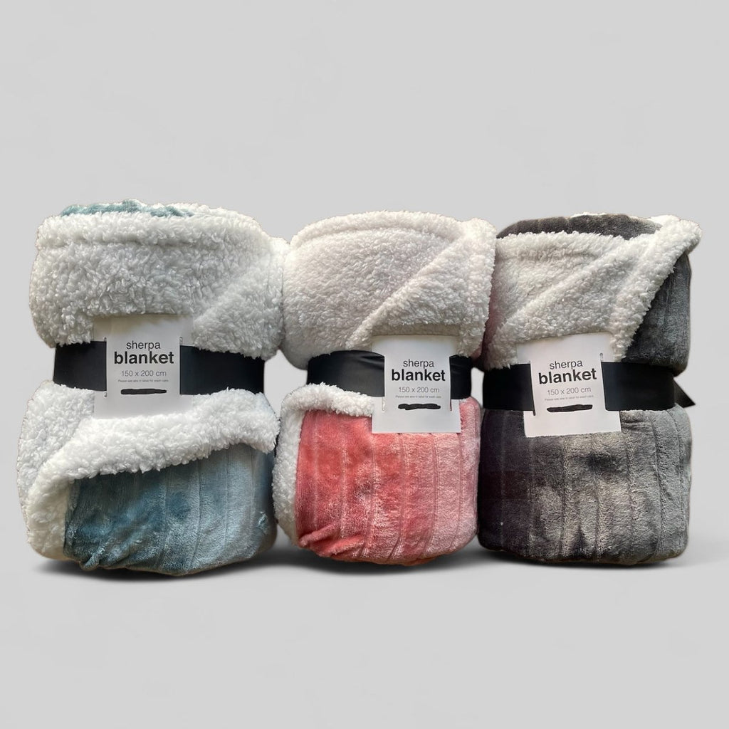 Ribbed Sherpa Blanket - 150 x 200 cm - Style Phase Home