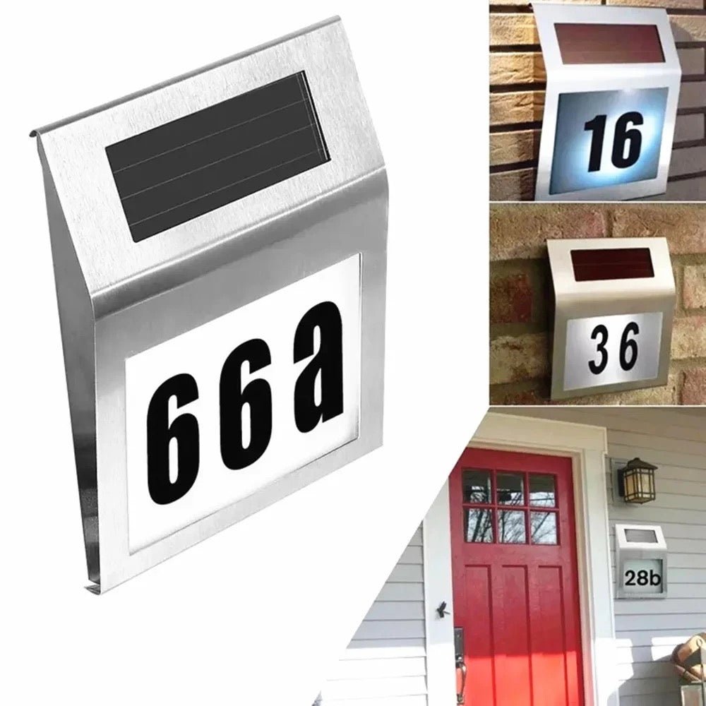 Solar Powered House Number Light - Style Phase Home