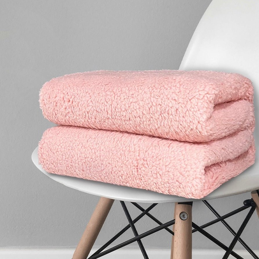 Super Soft Sherpa Fleece Blanket - 150cm x 200cm - Style Phase Home