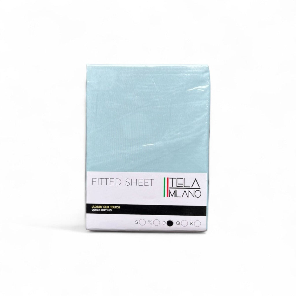 Tela Milano Microfibre Fitted Sheet + 2 Free Pillowcase - Queen - Style Phase Home