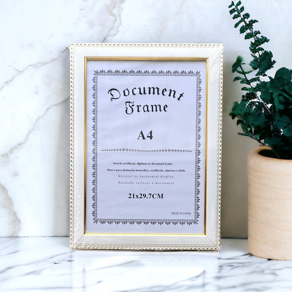 A4 Document Frame With Stand & Hook Placement - Style Phase Home