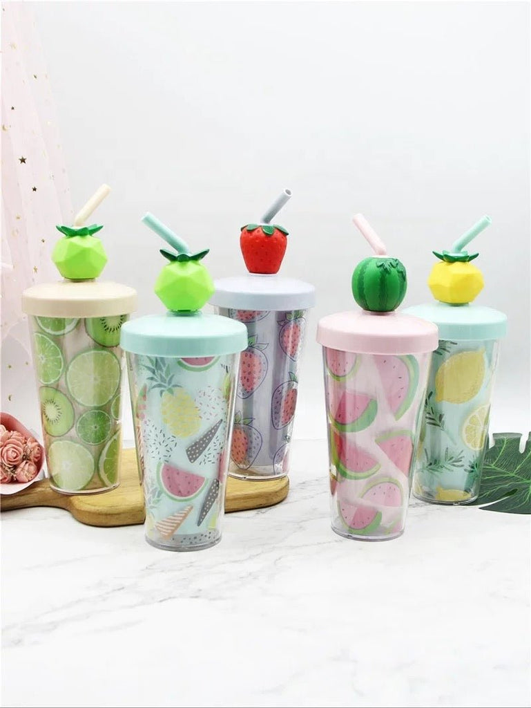 Double Wall Funky Fruit Bottle - 380 ML - Style Phase Home