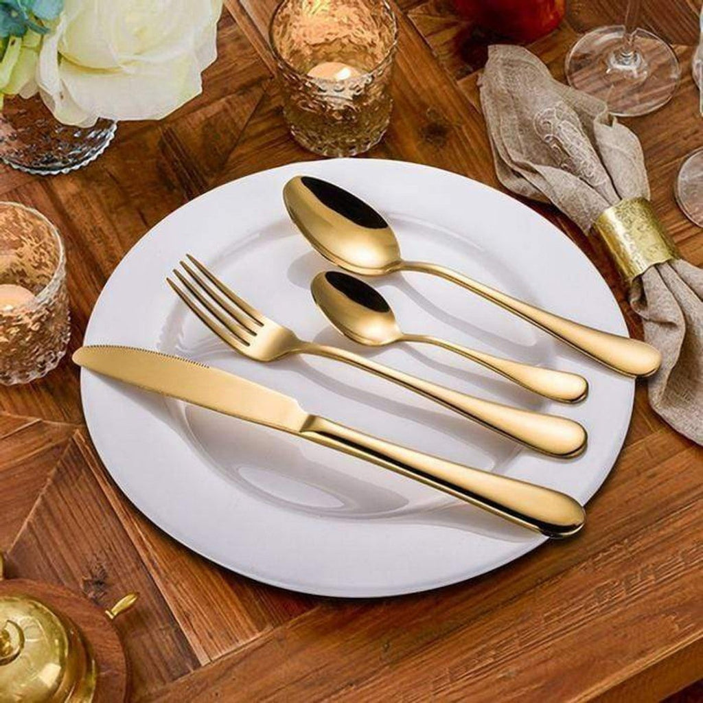 Gold Stainless Steel Cutlery - Style Phase Home