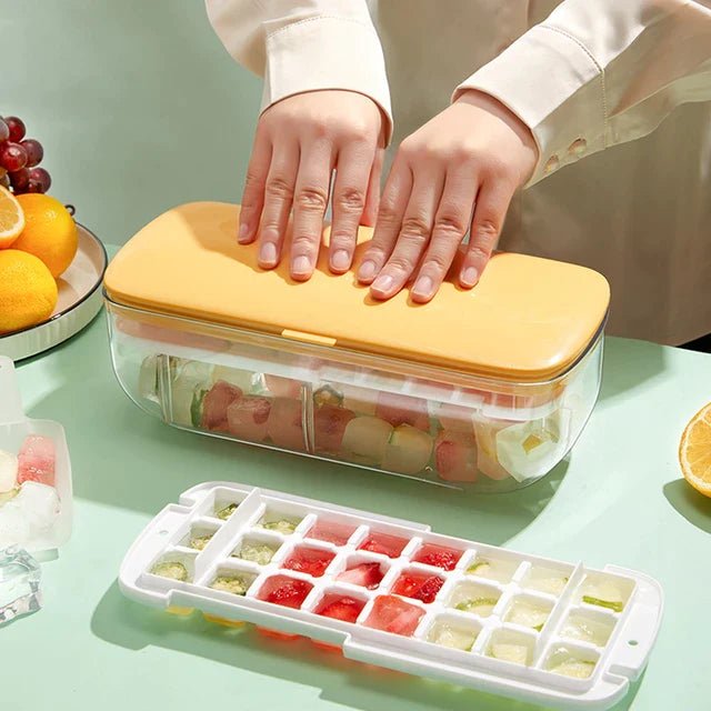 Ice Tray (18 Pcs.)  Ice Cube Trays with Airtight Locking Lids