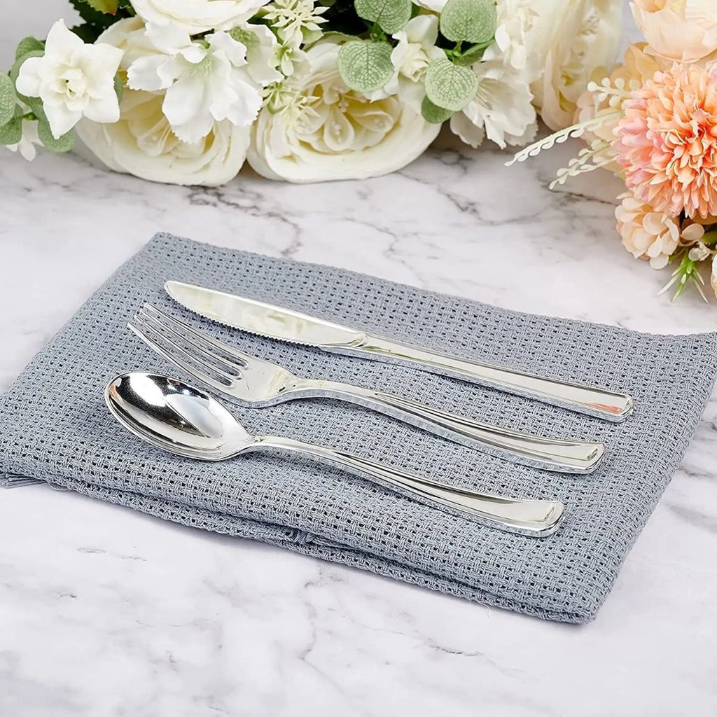 Silver Plastic Cutlery- Pack of 12 - Style Phase Home