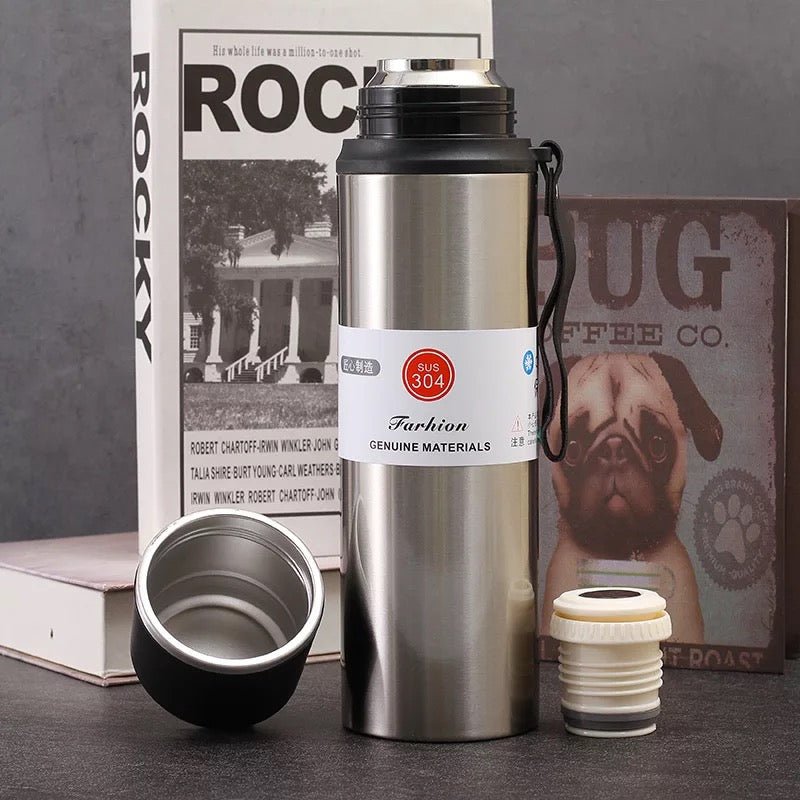 Stainless Steel Double Wall Vacuum Flask - 820 ml - Style Phase Home