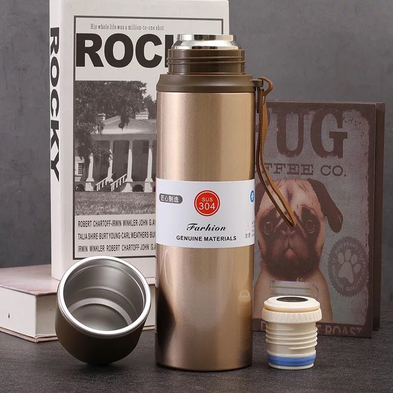 Stainless Steel Double Wall Vacuum Flask - 820 ml - Style Phase Home