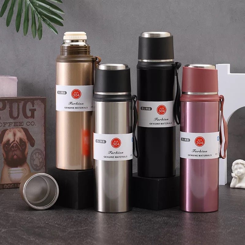 Stainless Steel Double Wall Vacuum Flask - 820 ml - Style Phase Home