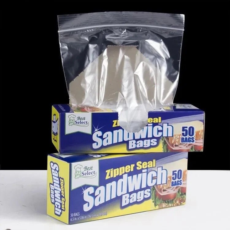 Zipper Seal Sandwich Bags - 50 Bags - Style Phase Home